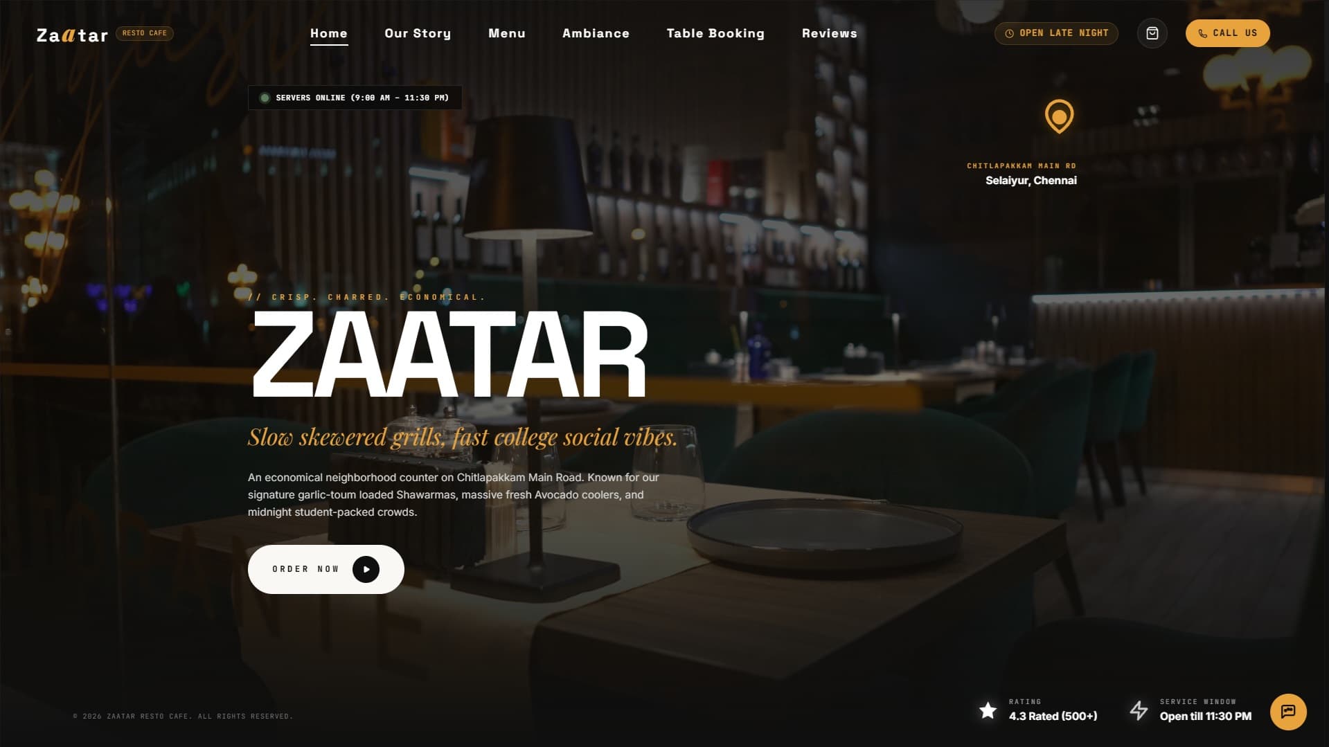 zaatar Restaurent project cover